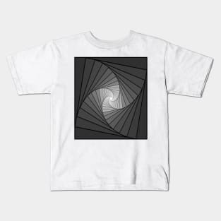 Gray to black spirals Kids T-Shirt